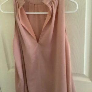 Pink satin Molly Bracken halter top in medium